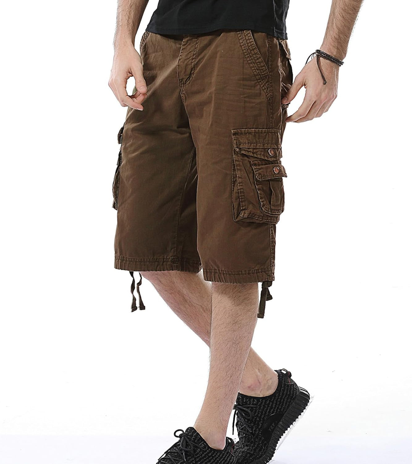 Mens Cargo Shorts Cotton Relaxed Fit Camouflage Camo Cargo Short