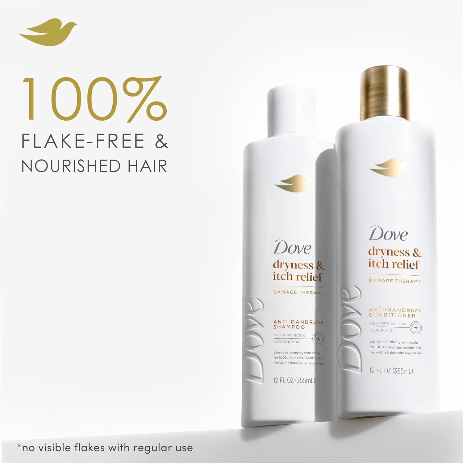 Damage Therapy Derma Shampoo Dryness + Itch for Flaky Scalp with Pyrithione Zinc and Coconut Oil 12 Fl Oz