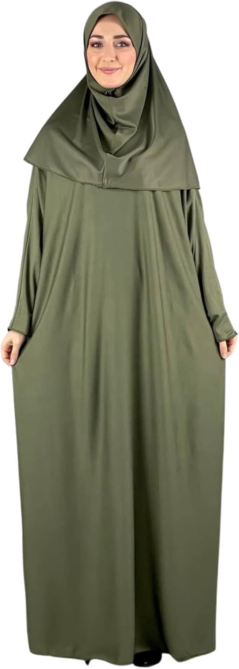 Women Prayer Clothes with Hijab Muslim Outfits Long Robe Abaya Turkish Islamic Dresses Dubai Kaftan with Rosary