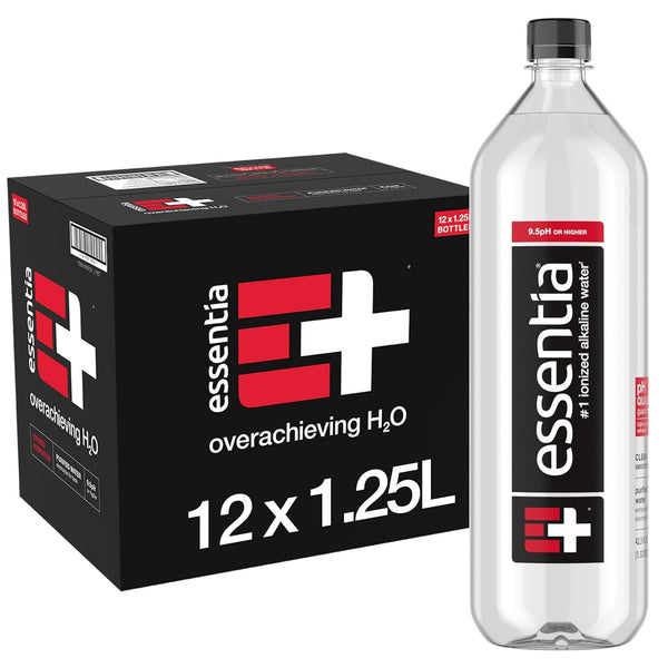 , 99.9% Pure, Infused with Electrolytes for a Smooth Taste, Ph 9.5 or Higher; Ionized Alkaline Water, Black, 42.3 Fl Oz (Pack of 12)