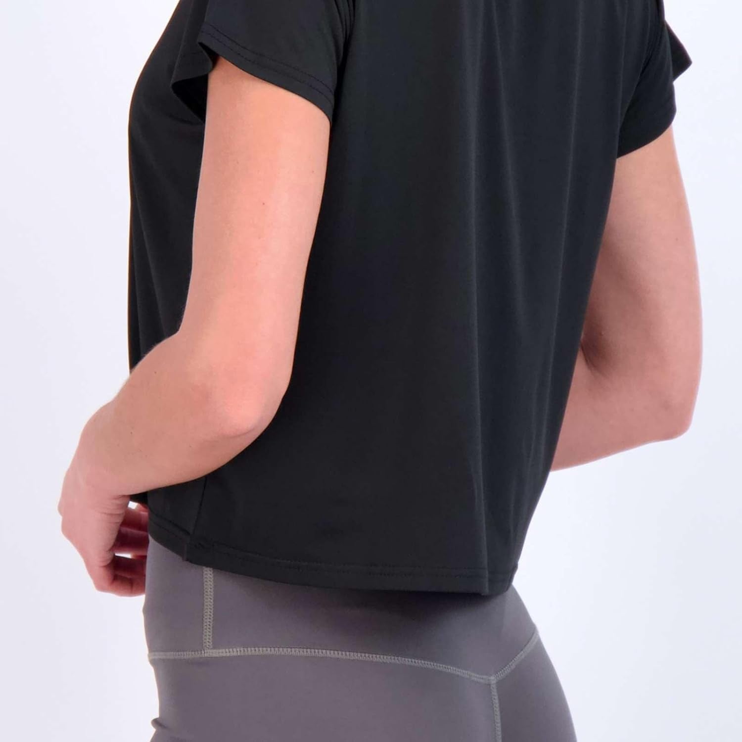 5 Pack: Women'S Dry Fit Crop Top - Short Sleeve Crew Neck Stretch Athletic Tee (Available in plus Size)