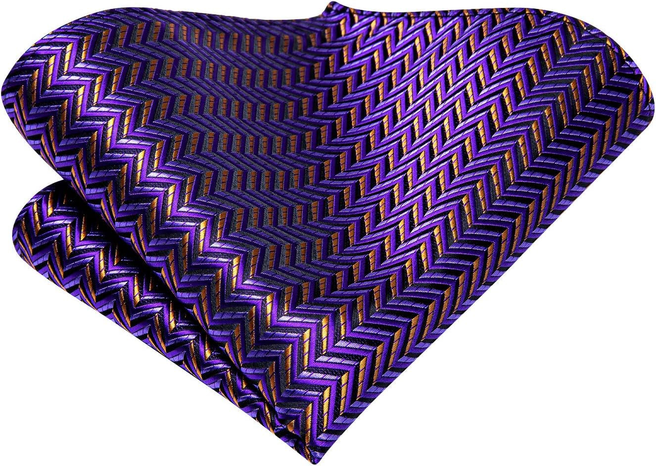 Mens 70 Inches Tie Set Extra Long Necktie with Cufflinks Handkerchief for Big and Tall Men Business Wedding