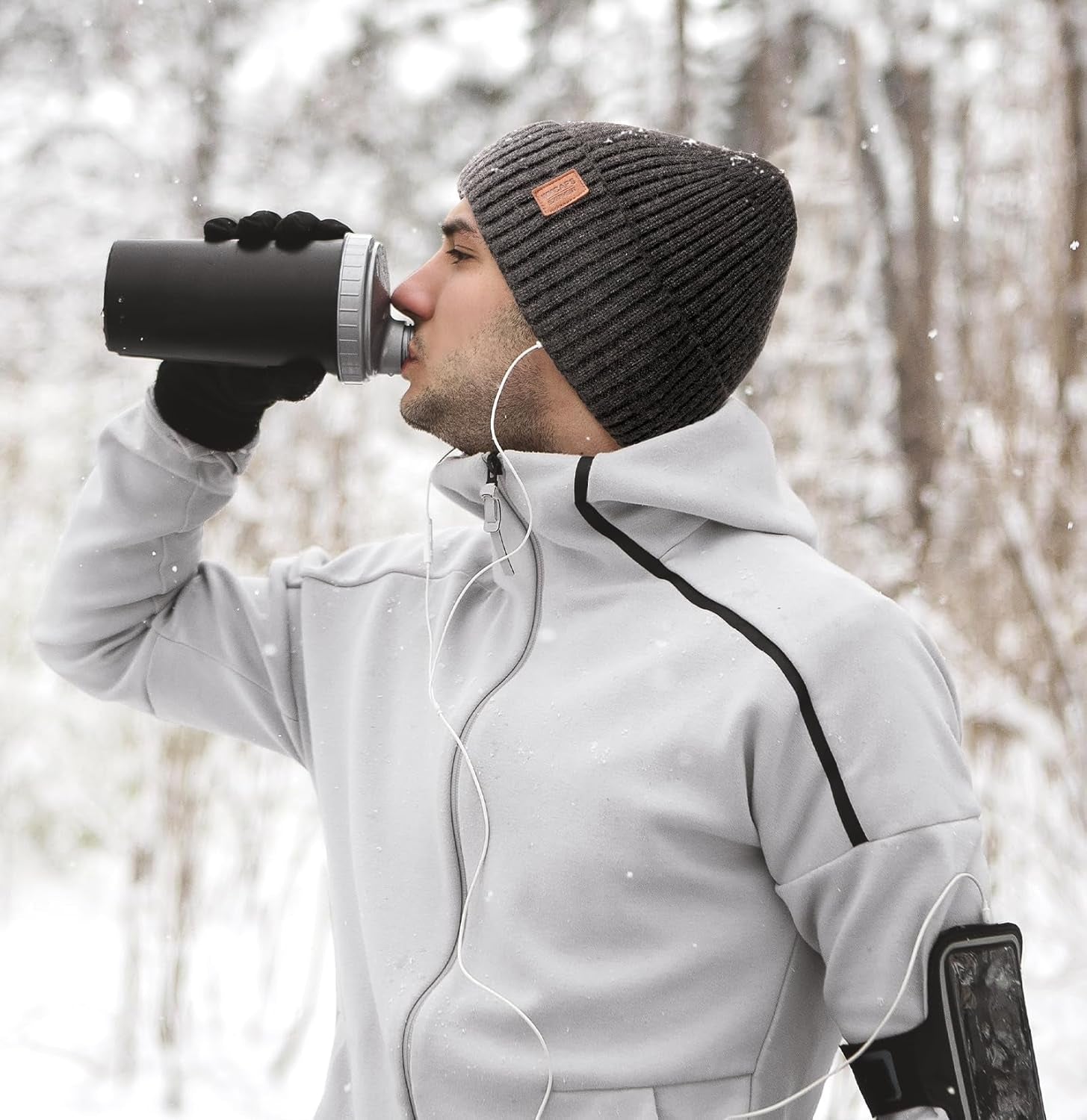 Warm Beanie for Men Women, Fleece Lined Beanie Warm Winter Caps Unisex Fashion Knit Cuffed Cap