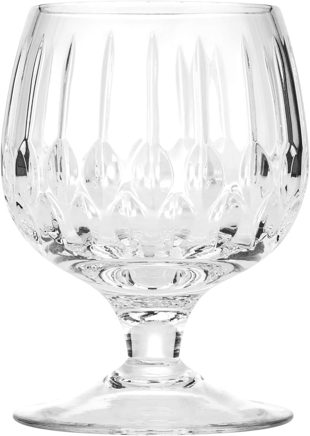 Elegant and Modern Russian Cut Crystal Curved Stem Drinking Glasses for Hosting Parties and Events - 5Oz, Set of 6, White Wine Glass, 150Ml