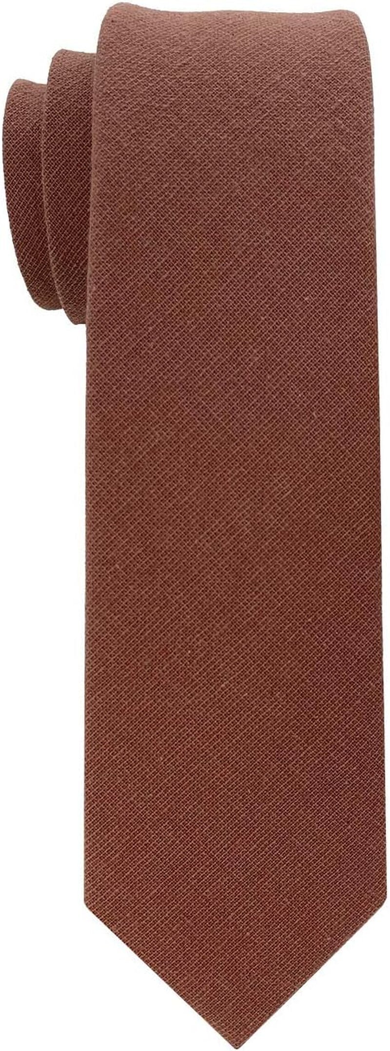 Mens Solid Color Necktie Cotton Neck Tie for Men