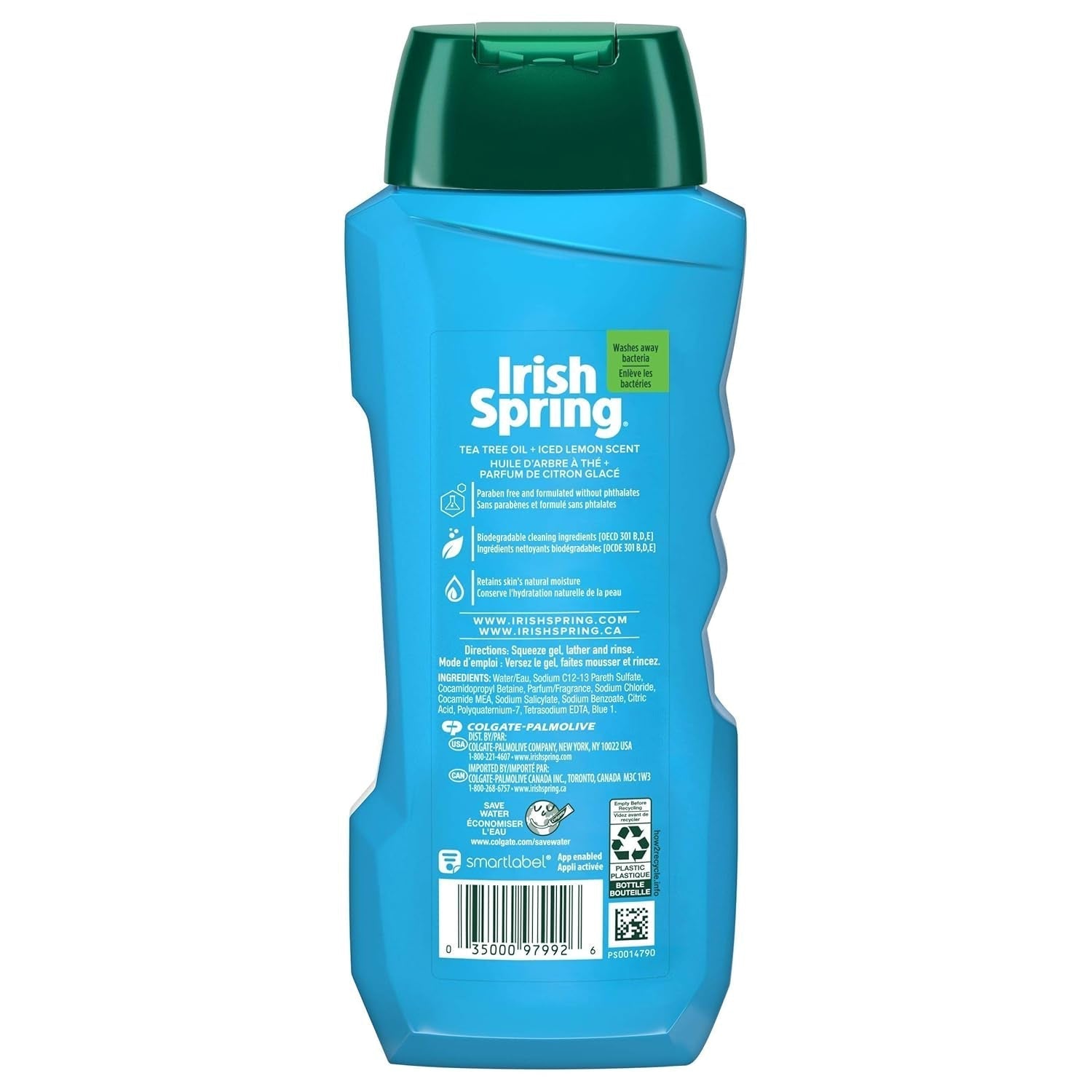Ultimate Wake up Tea Tree Face & Body Wash for Men, Moisturizing Body Wash Washes Away Bacteria - 18 Fluid Ounce, 4 Pack