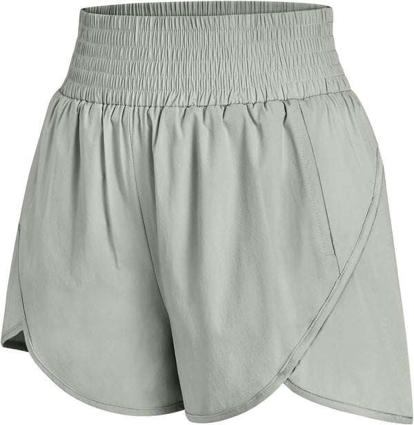 Womens Athletic Shorts High Waisted Running Shorts Gym Workout Shorts Casual Comfy Sport Shorts with Pockets 2025