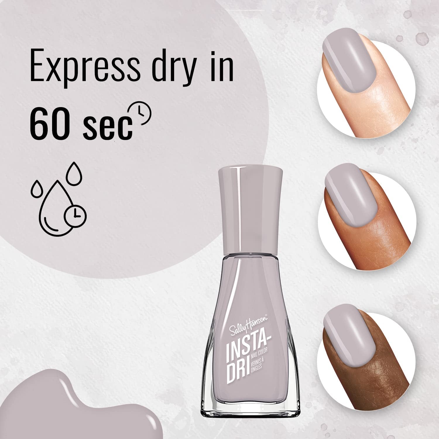 Insta-Dri Nail Polish Lacquer, Against the Grey-in, 0.31 fl oz
