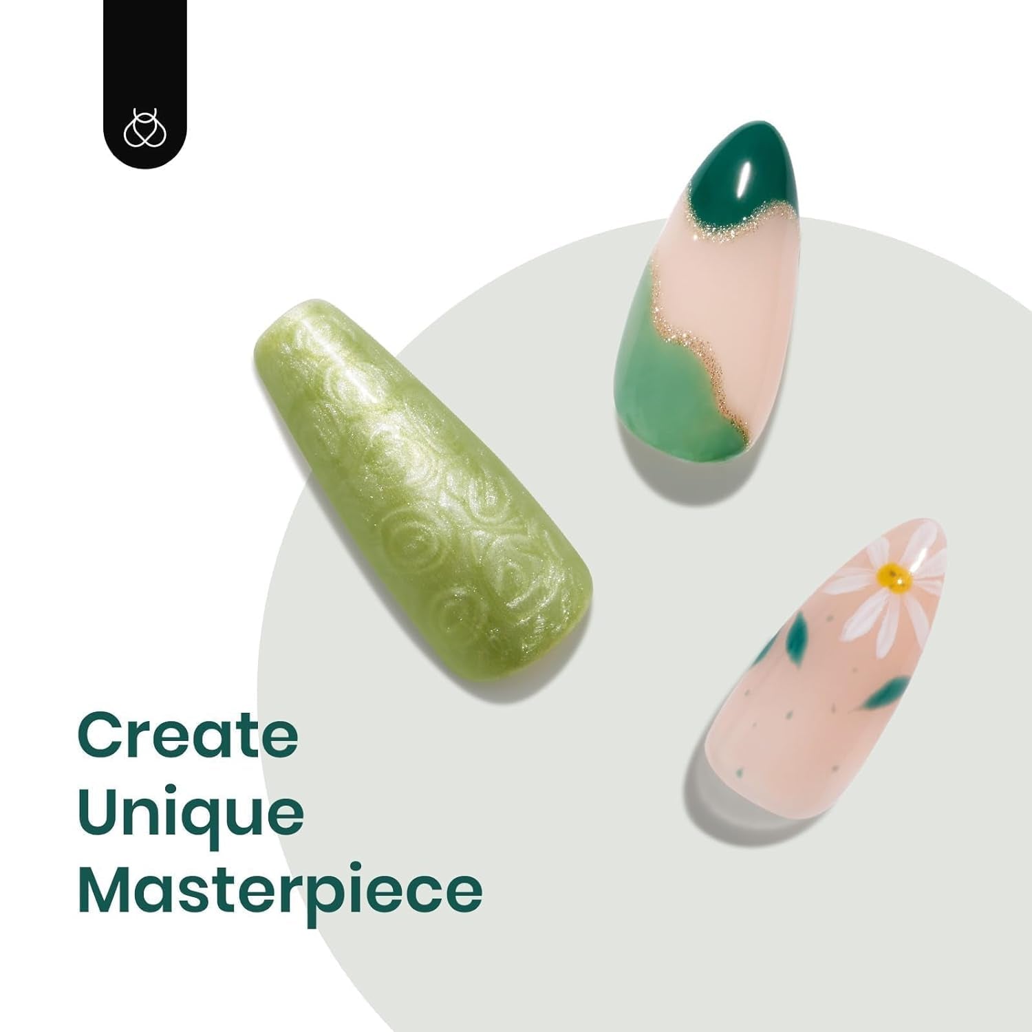 Beetles Gel Nail Polish Kit 6 Colors Green Gel Nail Polish Glitter Pearl Gel Nail Polish Spring Gel Polish Soak off Uv LED Nail Lamp Gel Nail Kit DIY Home Nail Manicure Easter Gel Nail Polish
