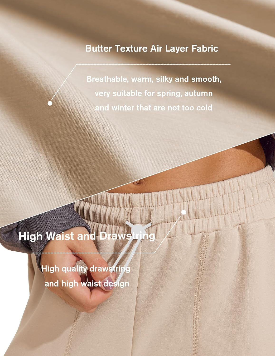 Womens Straight Leg Sweatpants Casual Athletic Workout Pants Stretch Soft Lounge Pants with Pockets