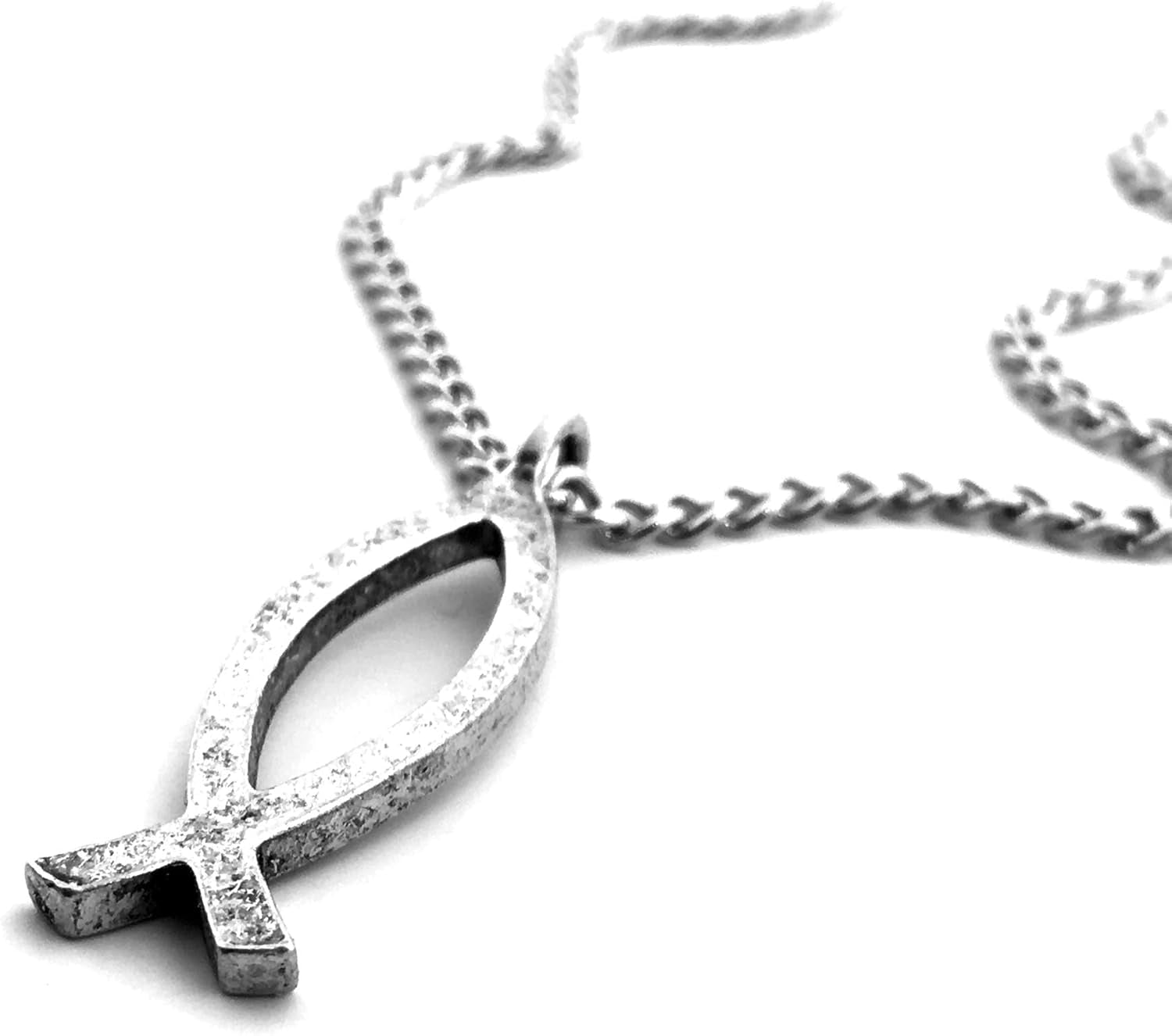 Jesus Fish Large Ichthus Chain Necklace
