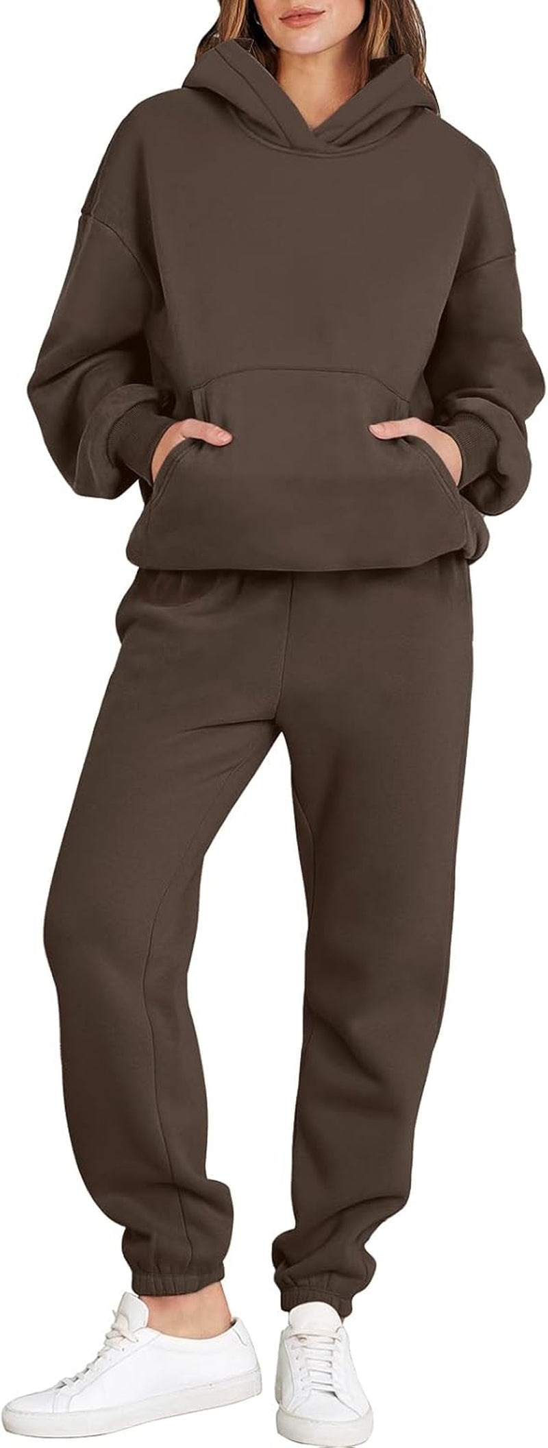 Womens 2 Piece Outfits Lounge Hoodie Oversized Sweatshirt Jogger Sweatpants Y2K Tracksuit Sweatsuit Set Fall Clothes