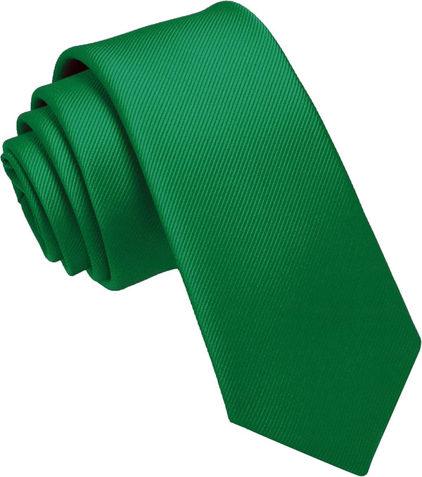 2.4" Solid Color Skinny Tie Slim Necktie for Men