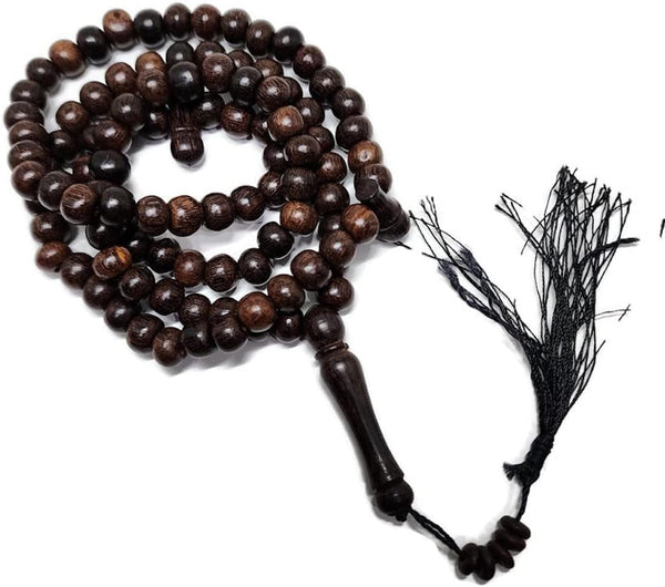 Muslim Rosary Prayer Beads Tamarind Wood AMN-367 Islam Tasbeeh Tasbih 99 (8 Mm.) Misbaha Eid Ramadan Gift