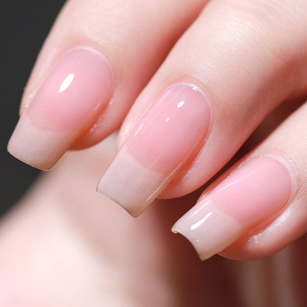 Nude Gel Nail Polish LED UV Jelly Milky Transparent Sheer Natural Color Gel Polish French Manicure Nail Art (Soft Clear Pink) #13