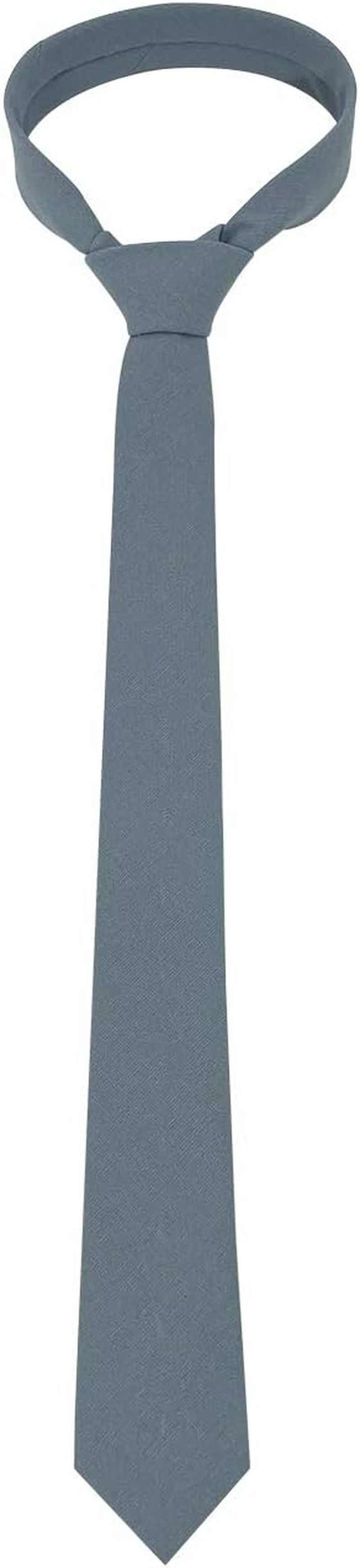 Mens Solid Color Necktie Cotton Neck Tie for Men
