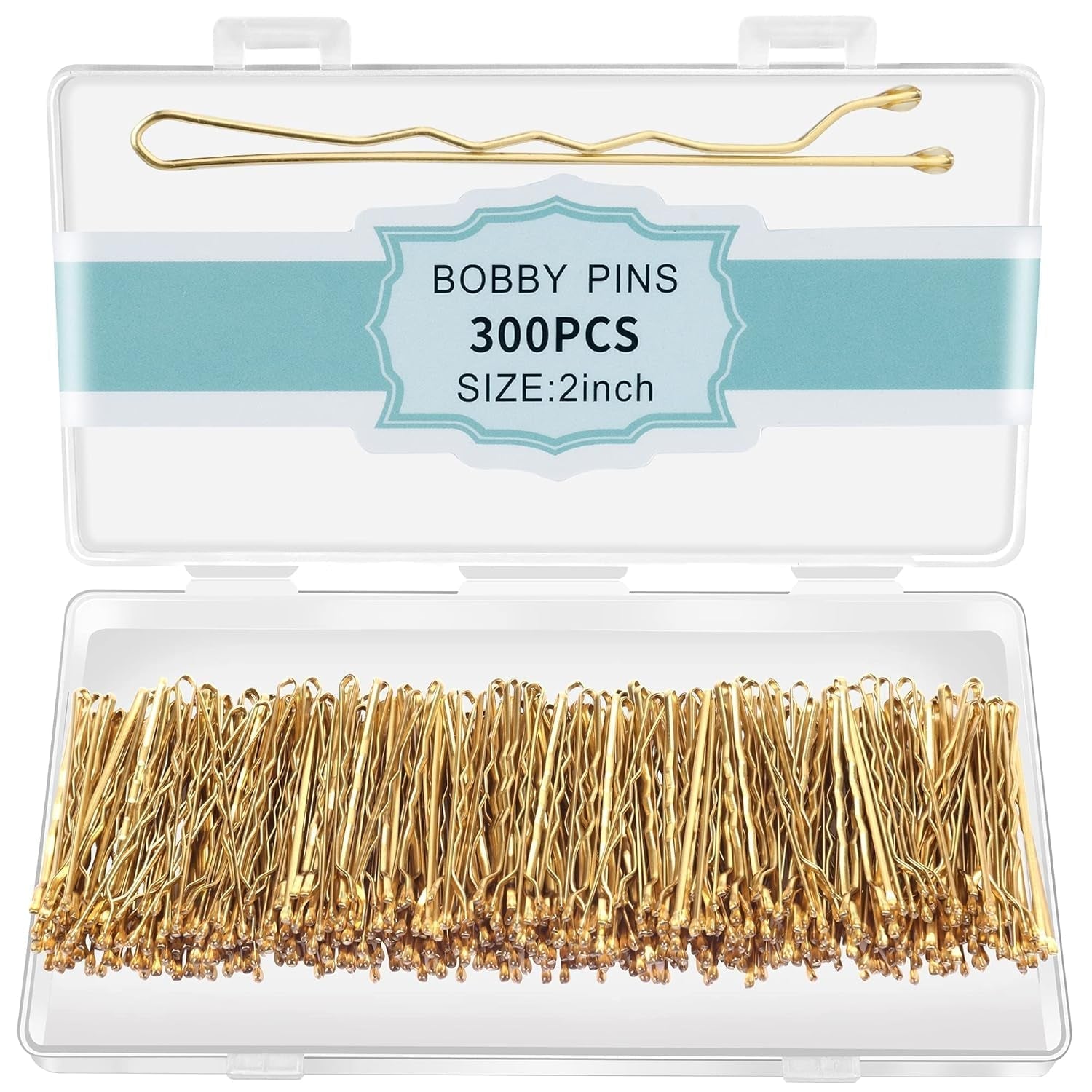 300 Pcs Bobby Pins Blonde, Blonde Hair Pins for Women Girls and Kids (Blonde)