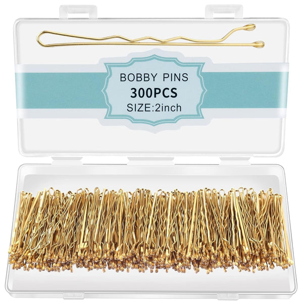 300 Pcs Bobby Pins Blonde, Blonde Hair Pins for Women Girls and Kids (Blonde)