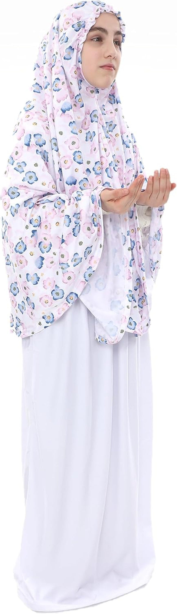 Prayer Set for Muslim Girls, Two Pieces Prayer Set, Set of 3 Pieces(Skirt, Scarf, Rosary) Suitable for 5 to 13 Years