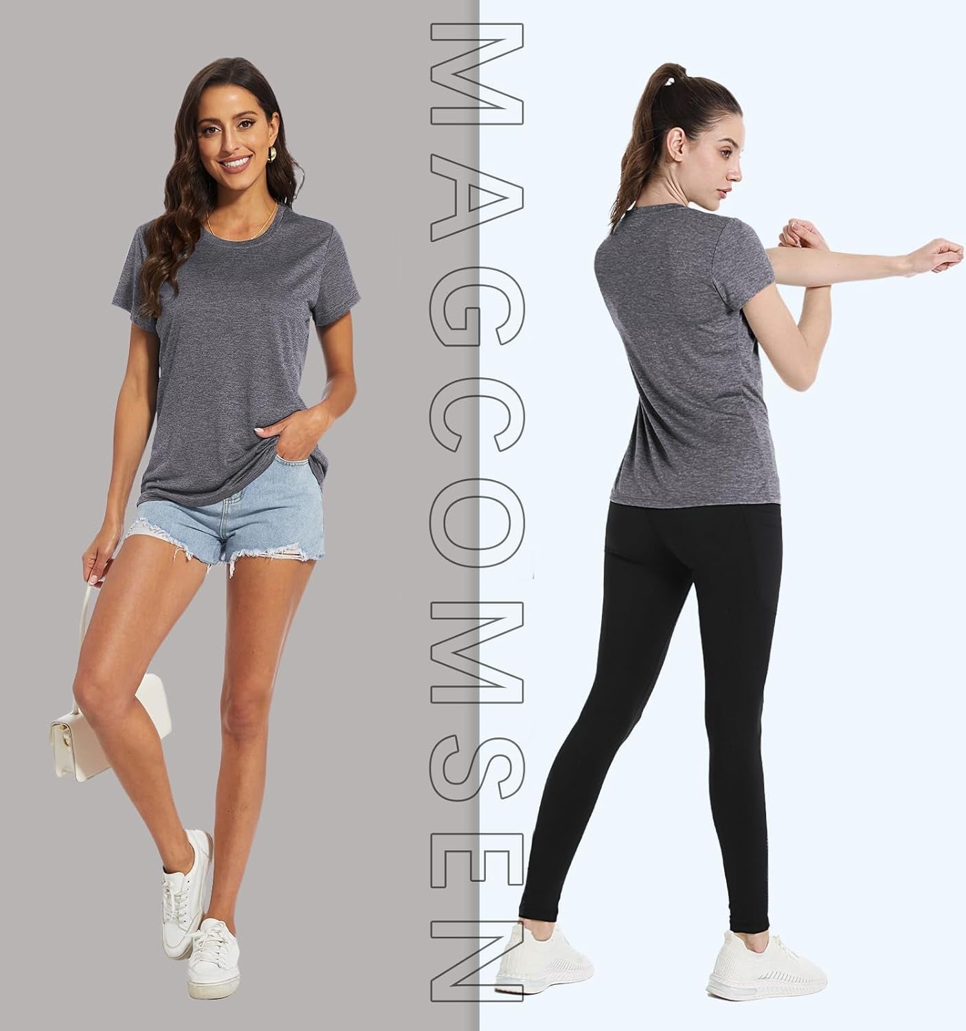 Women'S Short Sleeve Quick Dry T-Shirts Wicking Moisture Workout Athletic Running Shirts