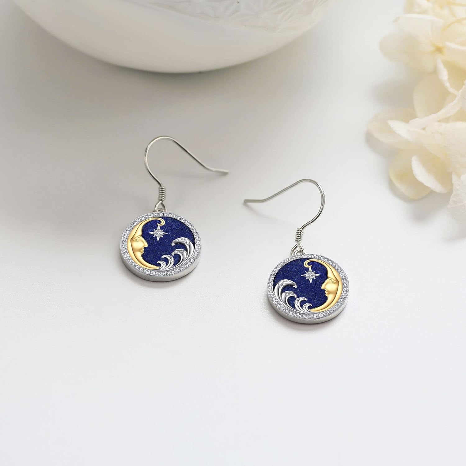 Capybara/Moon/Dinosaur/Cow/Butterfly/Jellyfish/Chcken/Dice/Star/Duck Dangle Earrings for Women Sterling Silver Cute Funny Drop Earrings Birthday/Christmar Gifts for Daughter/Sister/Granddaughter