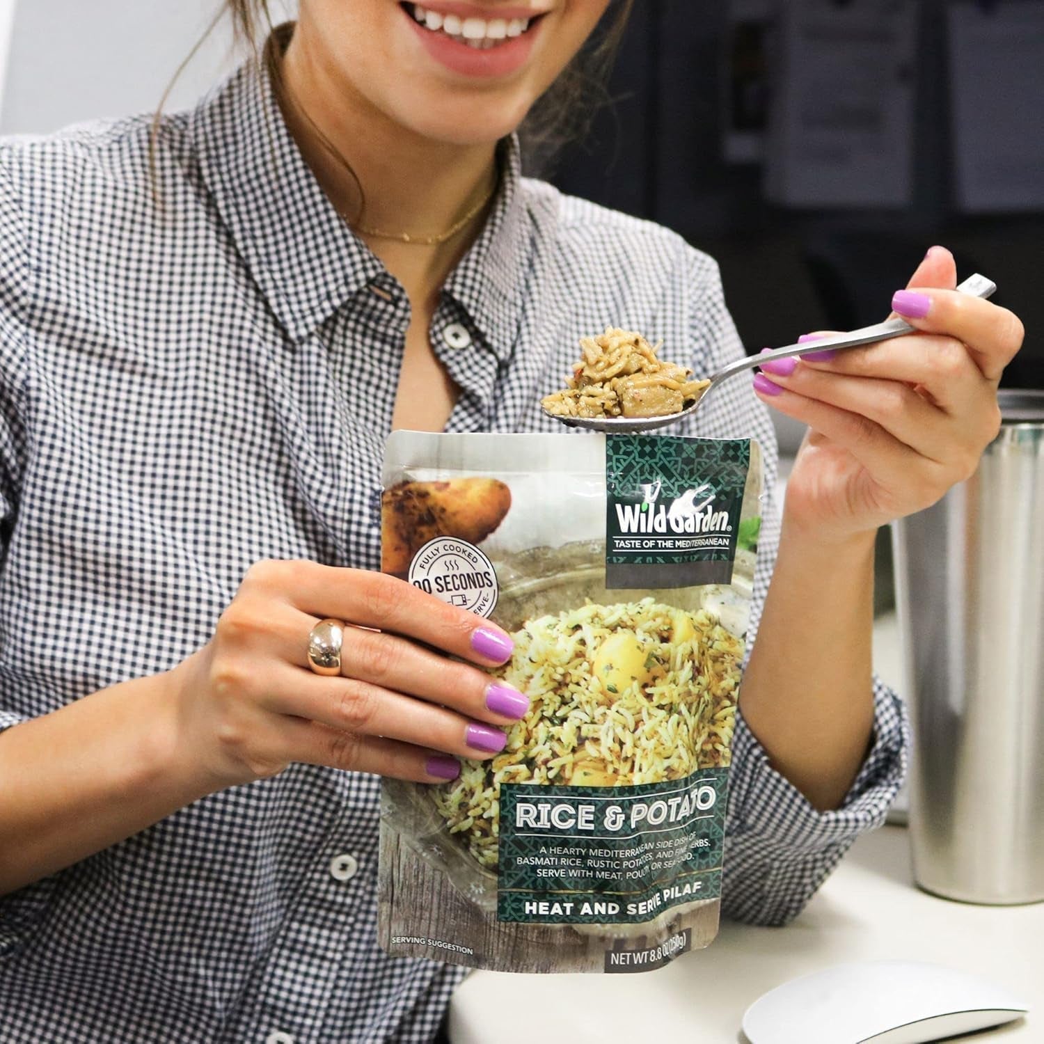 Heat and Serve Pilaf, Rice & Potato, Fully Cooked, Ready to Eat, Microwavable 8.8 Oz, 6 Pack