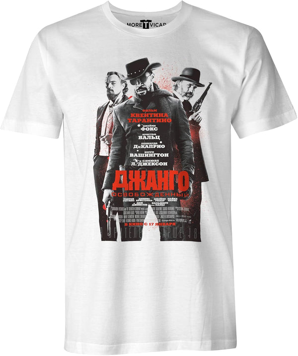 Men'S Russian Django Unchained Movie Poster T Shirt