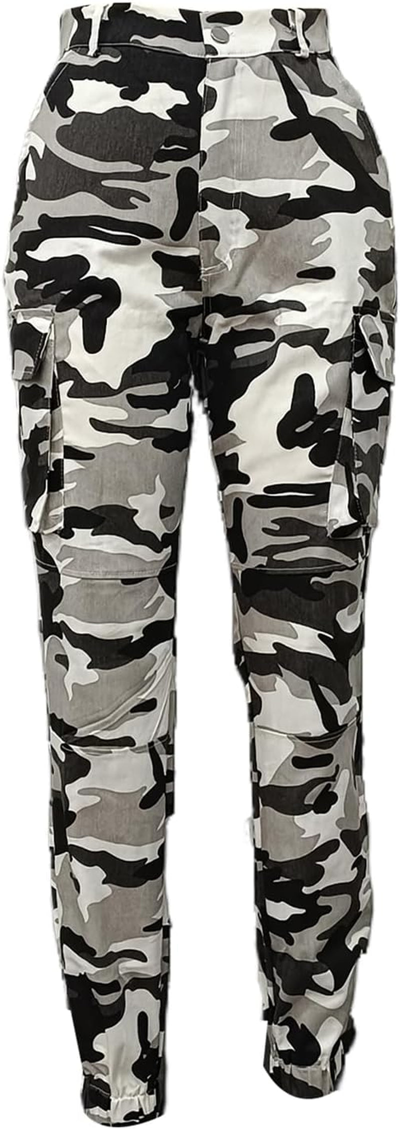 Women Camo Cargo Pants Camouflage Sweatpants Joggers Casual Army Fatigue Pants