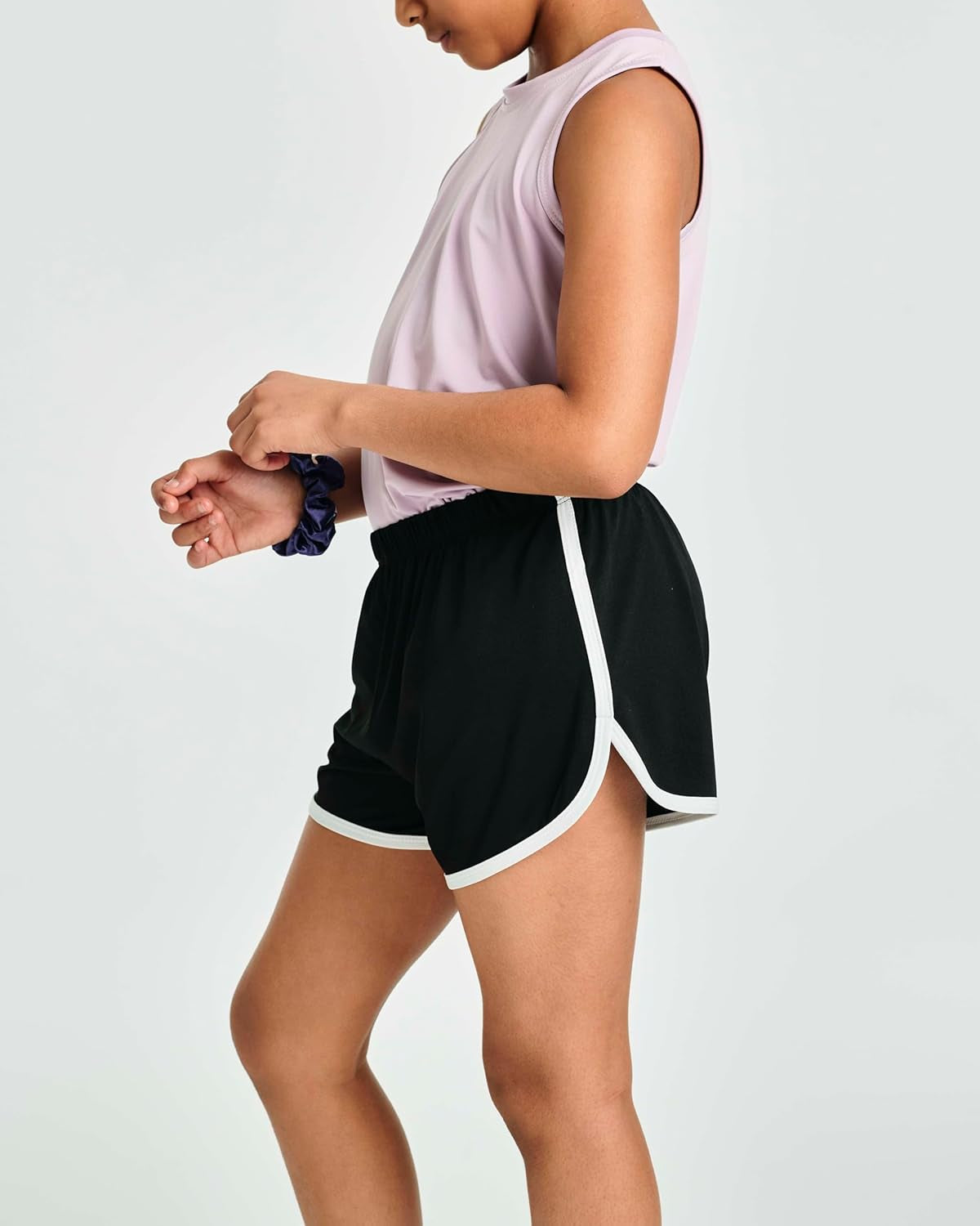 5 Pack: Girls' Dry-Fit Active Athletic Dolphin Shorts (Ages 4-16)