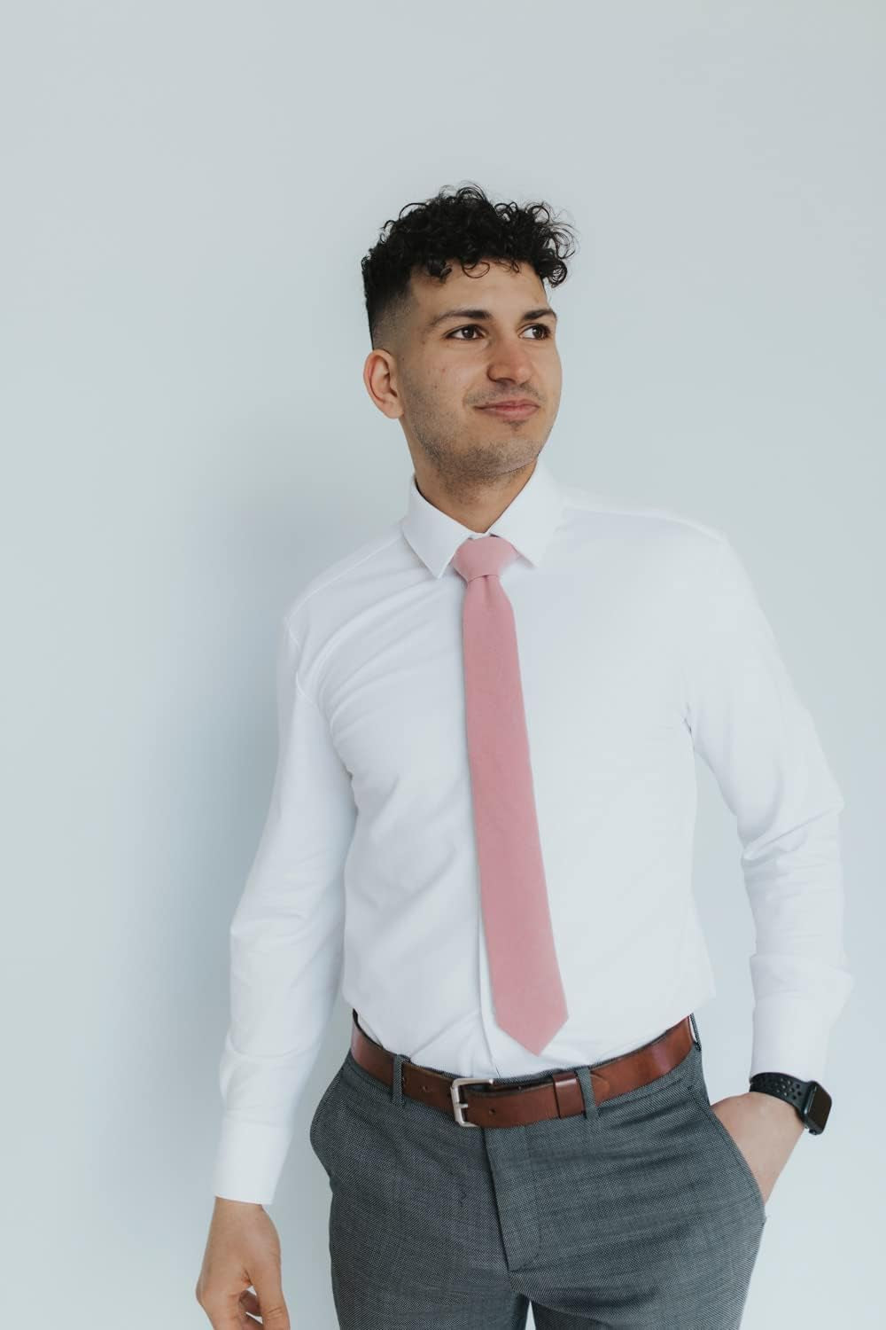 Men'S Skinny Tie, Cotton Wool Linen Necktie, Great for Weddings, Groom, Groomsmen, Missions, Dances, Gifts.