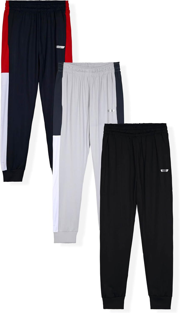 Boys Sweatpants 3 Pack Jogger Pants for Boys in Fleece and Tricot
