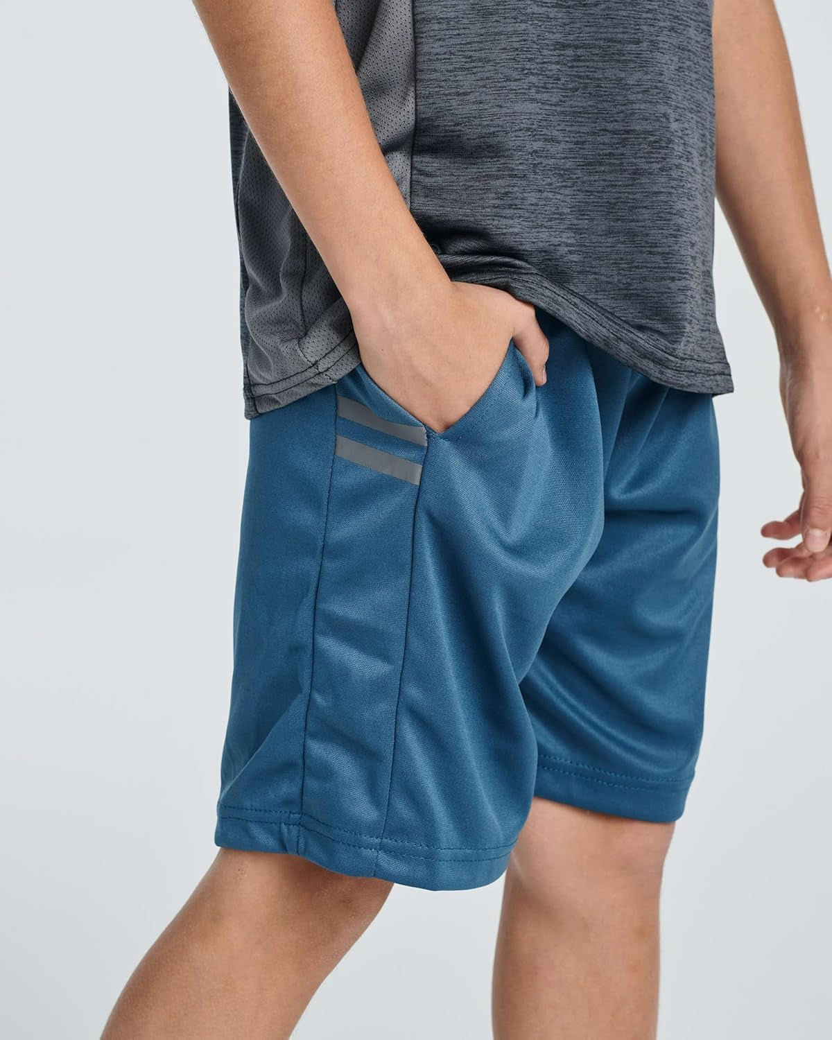 5 Pack: Boys' Athletic Basketball Shorts with Pockets - Youth Activewear (Ages 4-18)