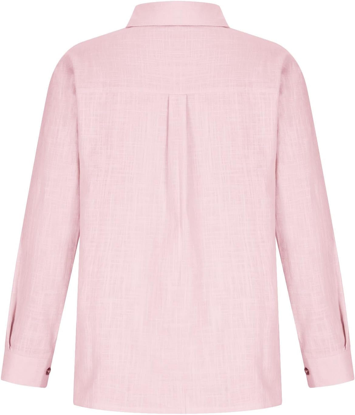Women Cotton Linen Summer Tops Button down Shirts Dressy Causal Long Sleeve Gauze Blouses Trendy Boho Clothes 2024