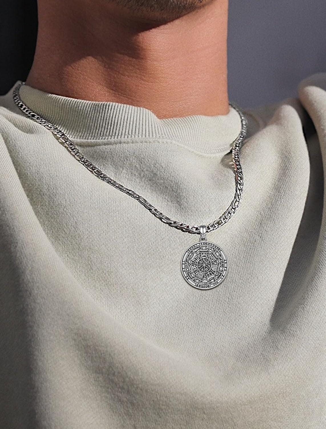 Unique Religious Gifts for Men Women, St. Michael/St. Christopher/St. Benedict/Virgin Mary Pendant Necklaces
