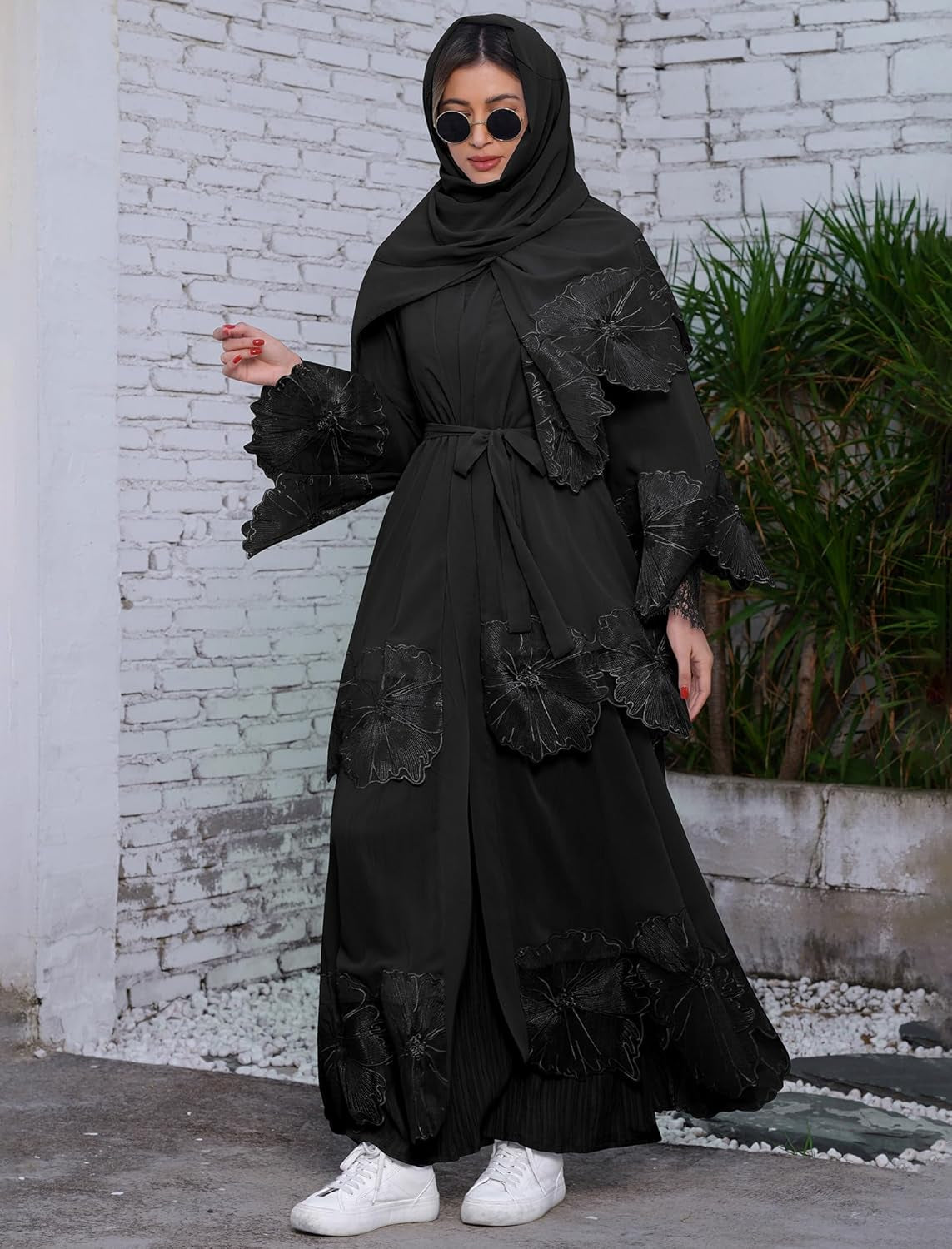 Women'S Muslim Prayer Dress Hijab Scarf Islamic Abaya Suit Two-Piece Turkey Kaftan Cardigan Dubai Full Length Dresses