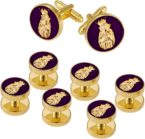 4031849 Pair of Jester Cuff Links and Set of 6 Shirt Studs Tuxedo Formal Dress ROJ Royal Order Jesters Biliken Mirth Is Kingbilliken