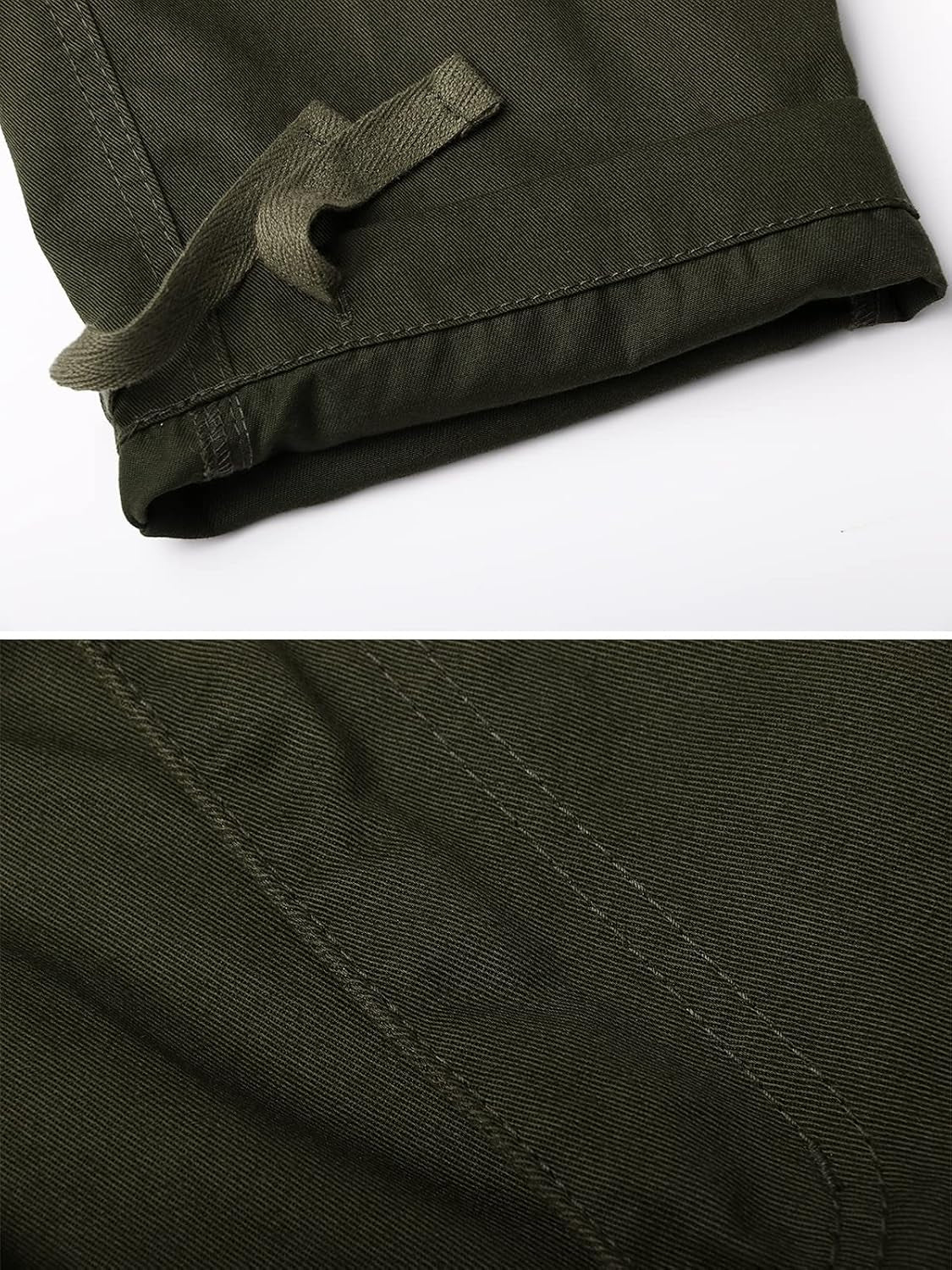 Men'S Cotton Casual Cargo Work Pants Baggy Camo Tactical Combat Trousers with 8 Pockets (No Belt)