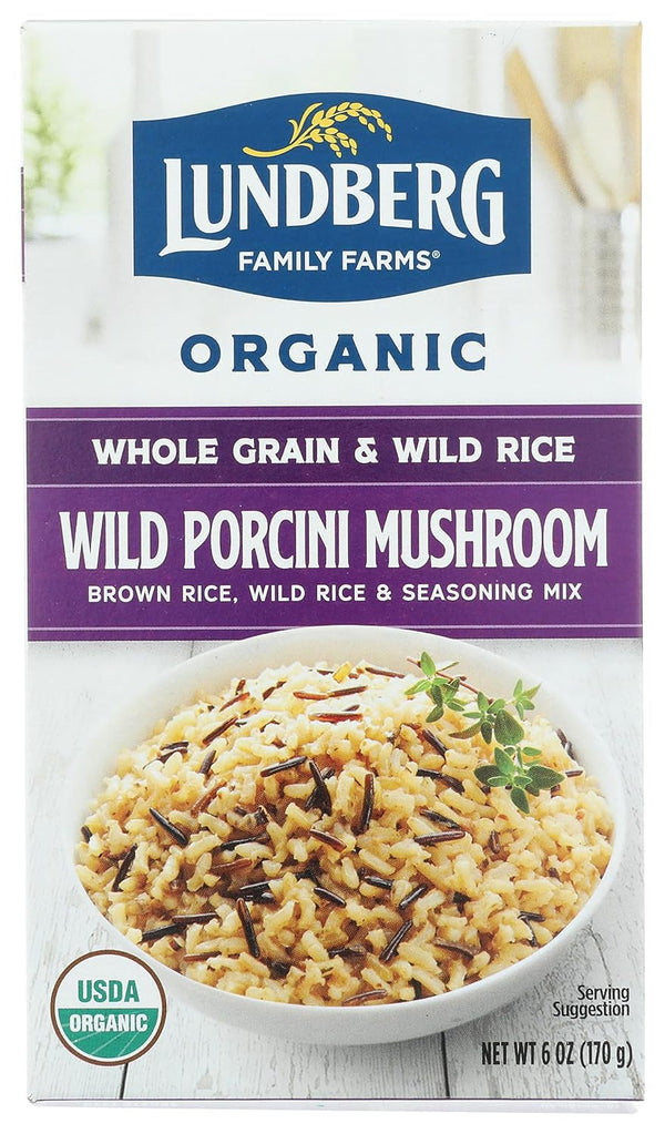 Family Farms, Rice Whole Grain with Wild Porcini Mushrooms Organic, 6 Ounce