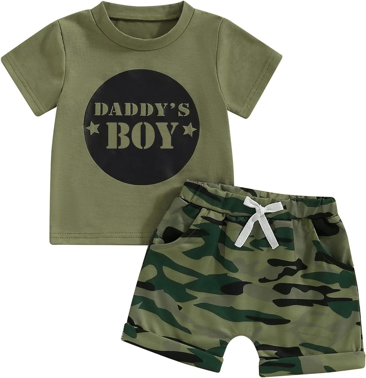 Summer Toddler Infant Boy Clothes Short Sleeve T Shirts Tops Camouflage Shorts Set Cute Baby Boy Outfits