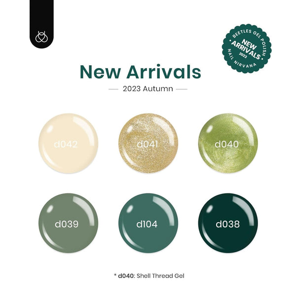 Beetles Gel Nail Polish Kit 6 Colors Green Gel Nail Polish Glitter Pearl Gel Nail Polish Spring Gel Polish Soak off Uv LED Nail Lamp Gel Nail Kit DIY Home Nail Manicure Easter Gel Nail Polish