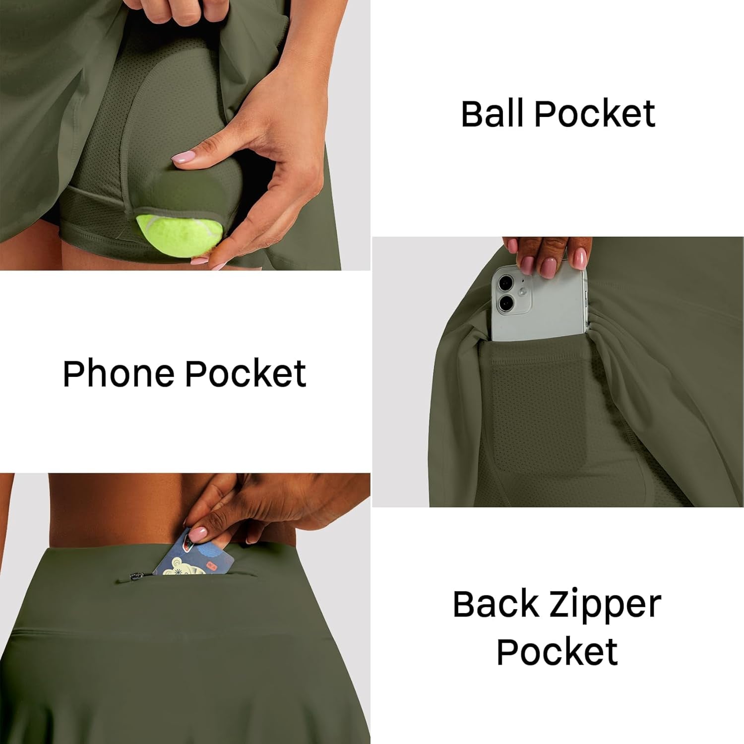 Women'S High Waist Pleated Tennis Skirt with 4 Pockets Lightweight Athletic Golf Skorts Skirts for Running Workout