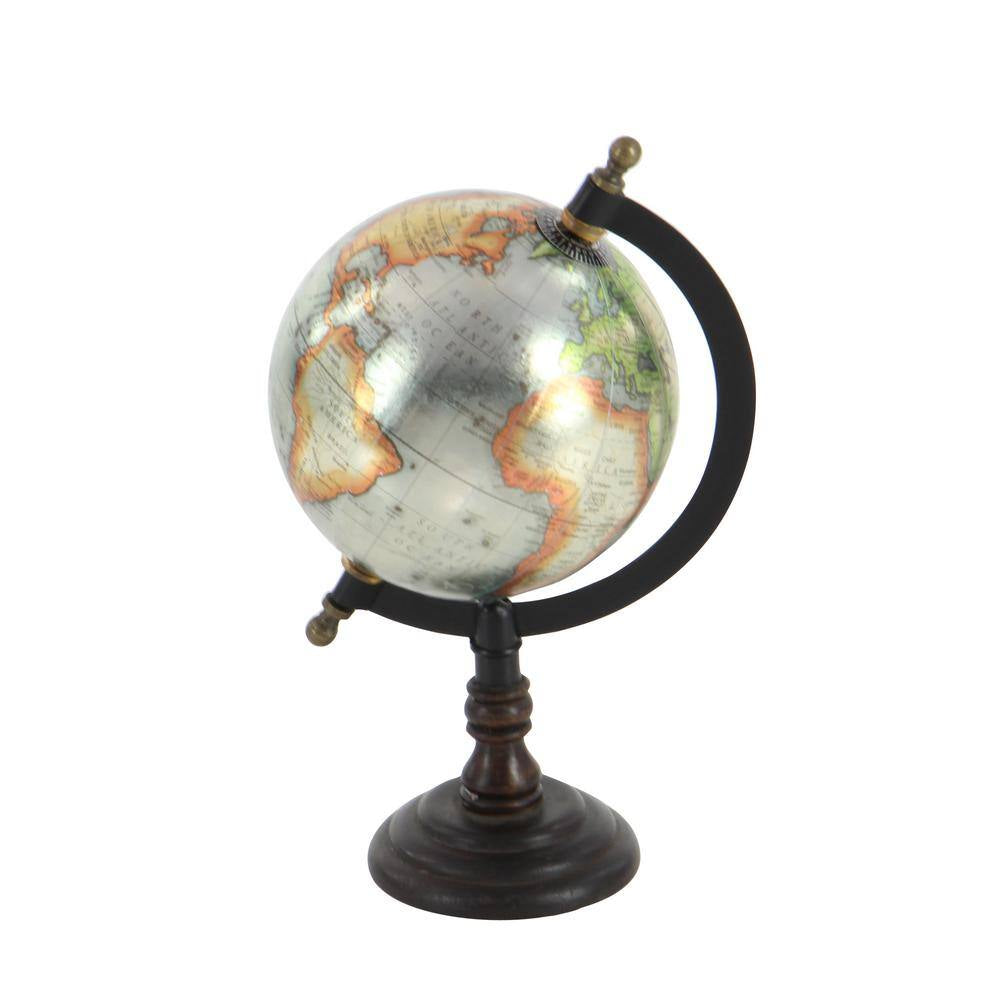 10 In. Brown Mango Wood Decorative Globe
