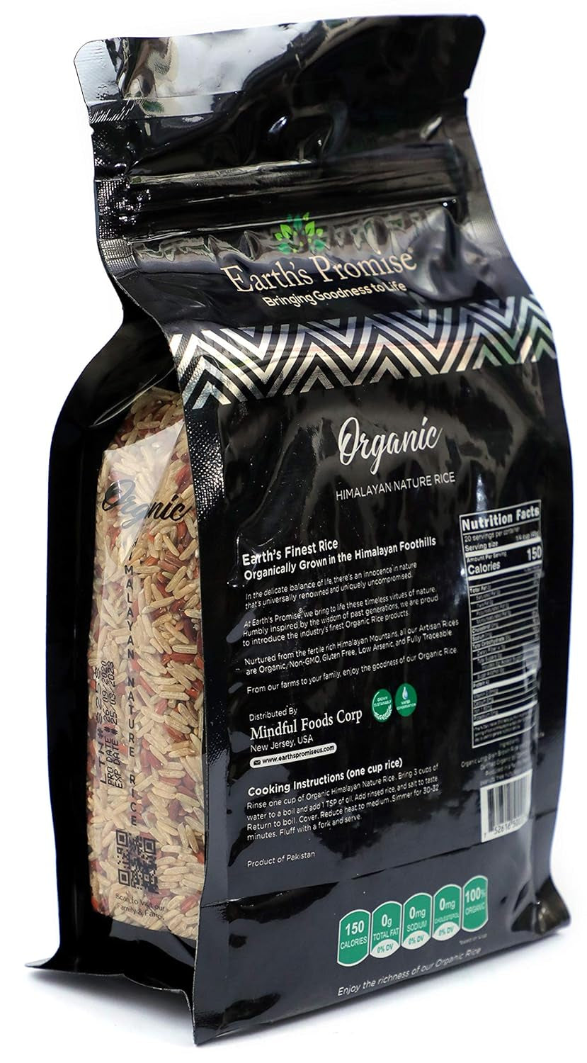 '- Organic Red Rice & Brown Rice 32 Oz (1-Pack) - Organic, Non-Gmo, Low-Glycemic Index, Gluten Free, Allergen Free, Healthy Diet, Sustainably Sourced, Non-Sticky Rice