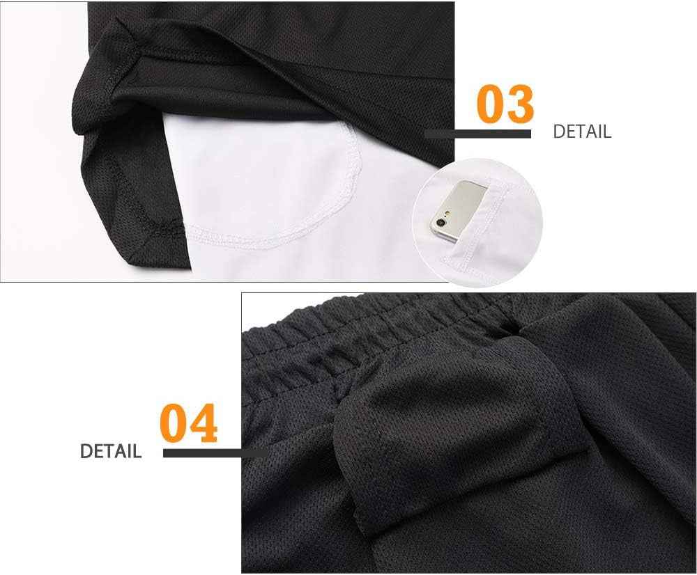 Mens Running Shorts，Workout Running Shorts for Men，2-In-1 Stealth Shorts，7-Inch Gym Yoga Outdoor Sports Shorts