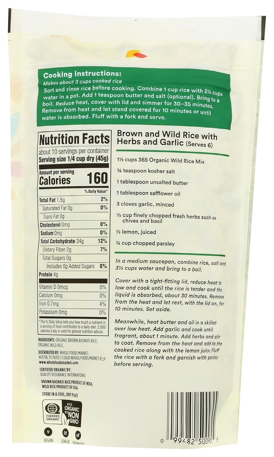 , Rice Wild Mix Organic, 16 Ounce