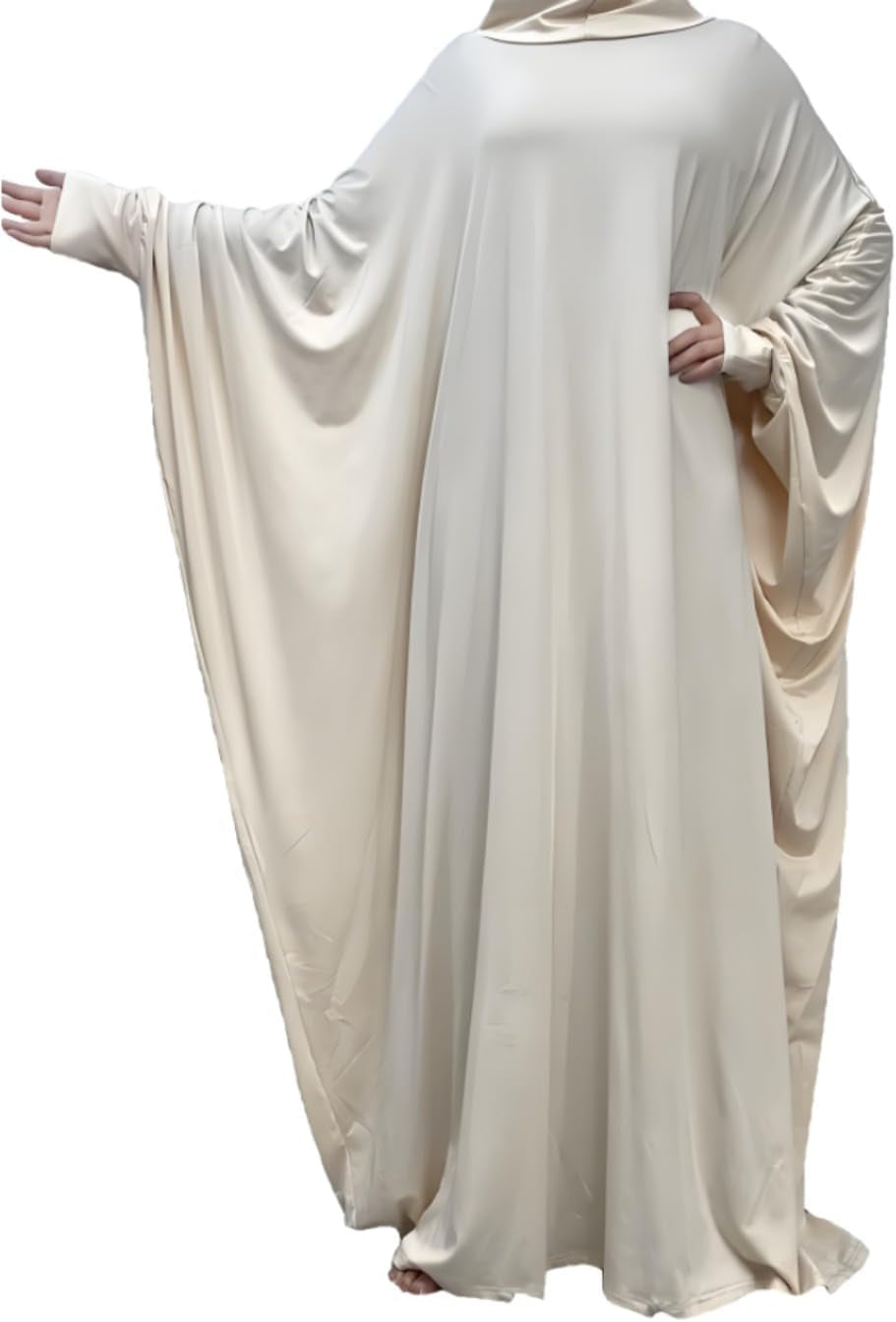Women'S Muslim Dress One Piece Prayer with Hijab Full Length Dress Abaya Dubai Islam Robe Turkey Caftan