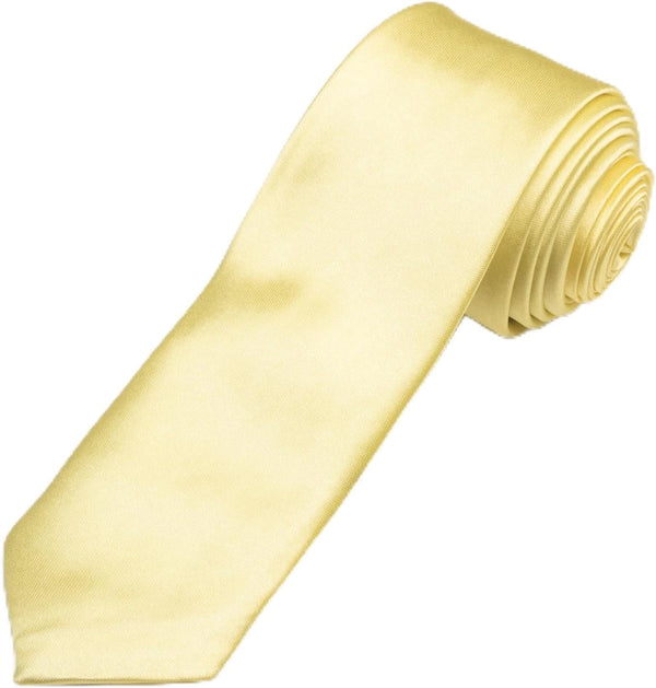 Men'S Skinny Ties 2 Inch (5CM) Solid Pure Color Plain Slim Necktie for Men