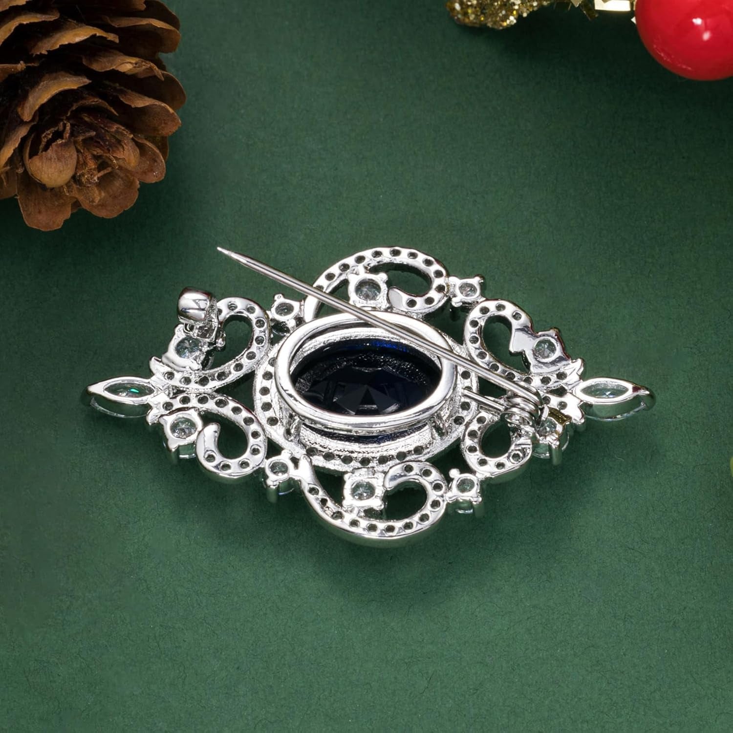 Wedding Formal Accessory Cubic Zirconia Brooch Pendant Pin
