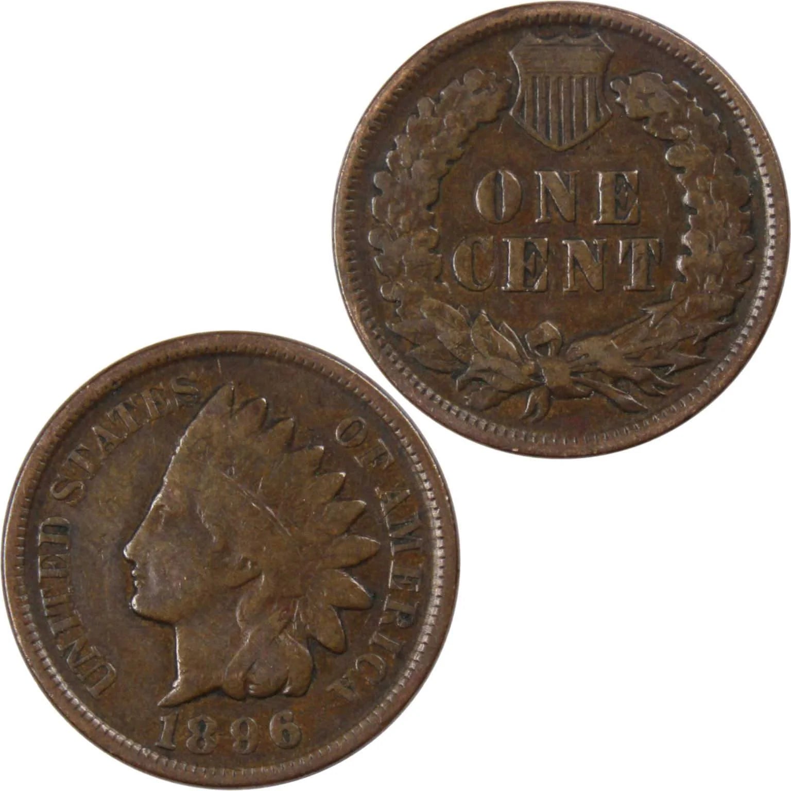 1896 Indian Head Cent Bronze Penny 1C Coin Collectible Master Coins