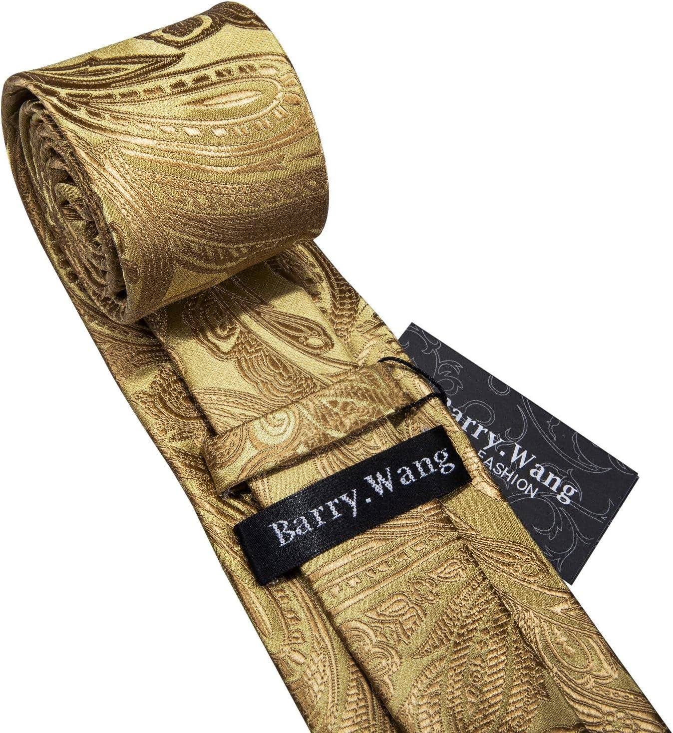 Men Tie Set Paisley Silk Necktie Pocket Square Cufflinks Formal Wedding Business Party